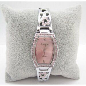 Women Armitron Now Crystal Quartz WR Analog 20mm Watch (H477) "New Battery"